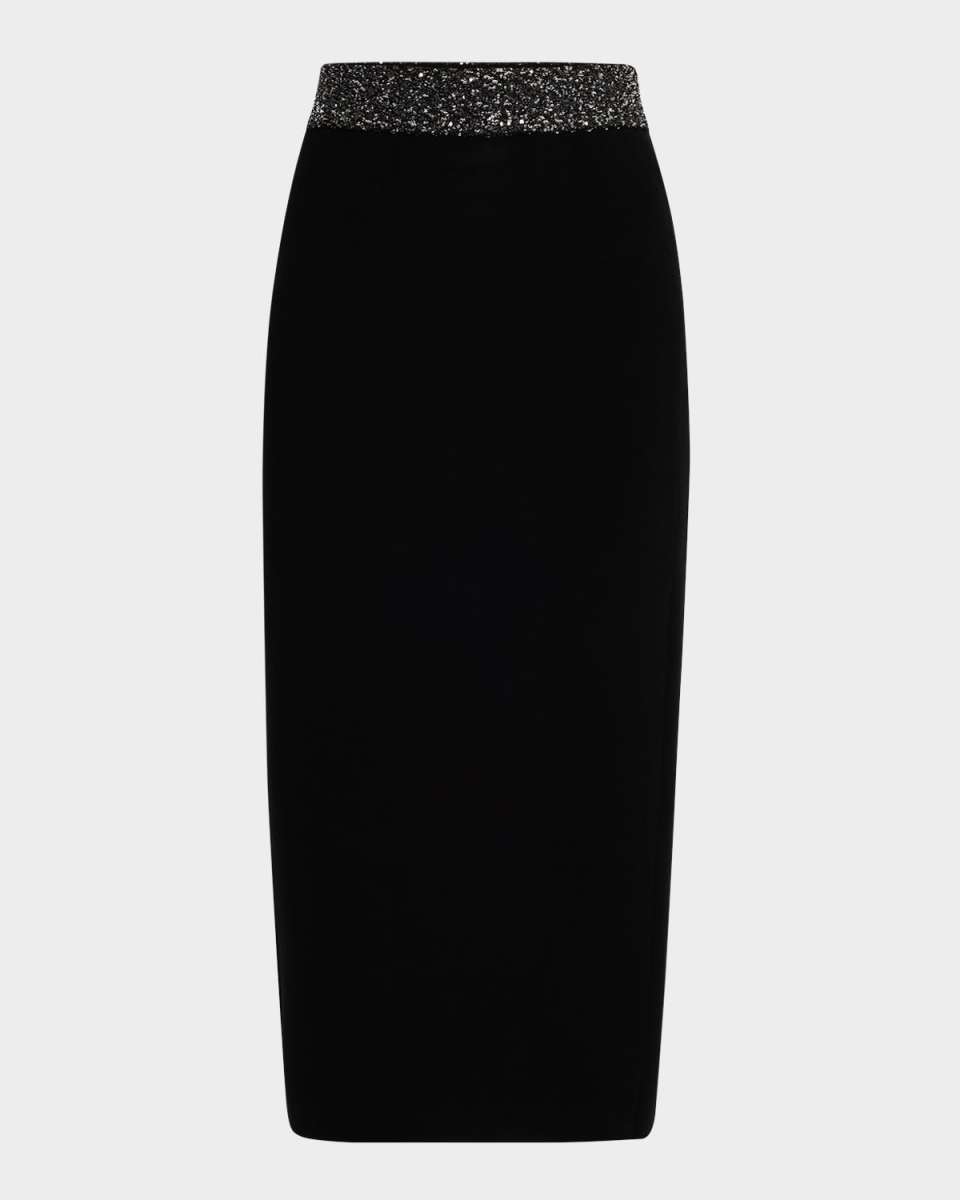 Jane Embellished Knit Midi Skirt
